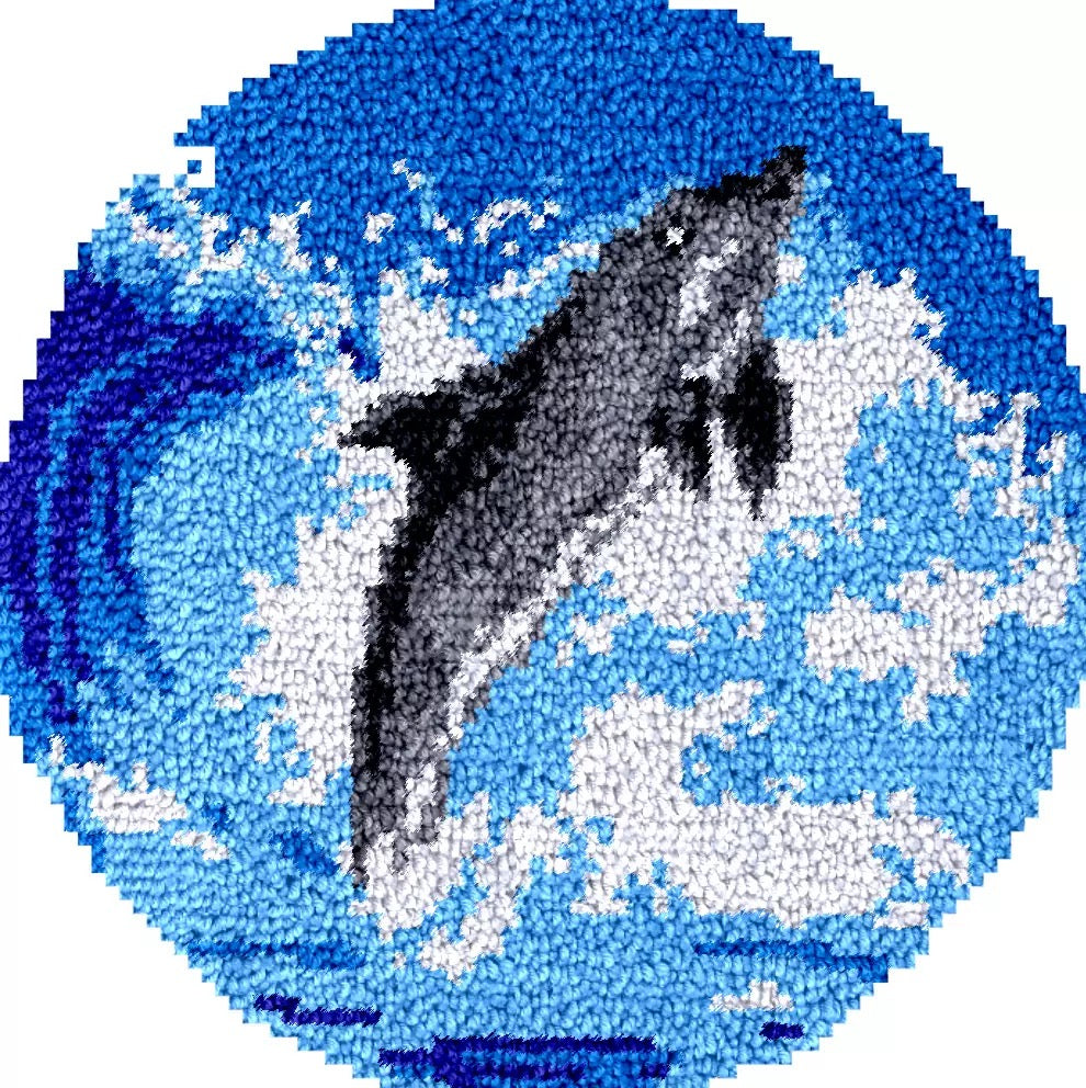 Latch Hook Rug Kit - Dolphins