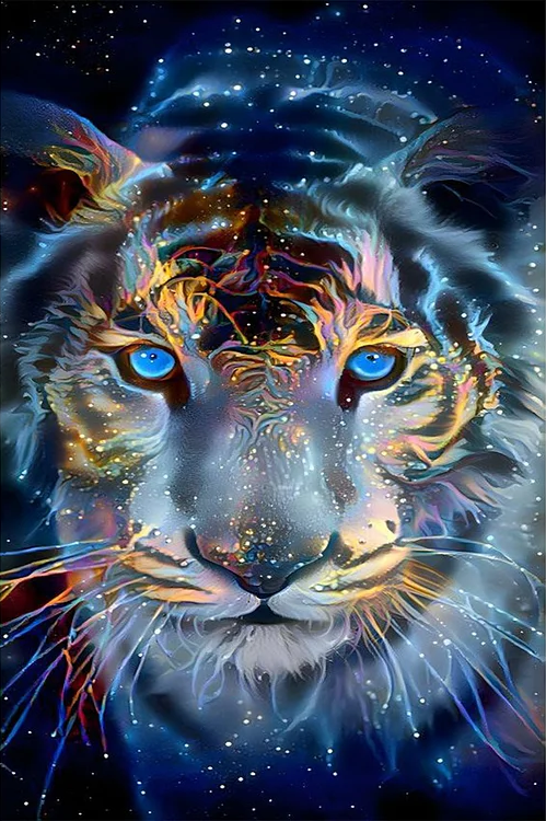 DIY Diamond Painting Kits - Flashing Tiger