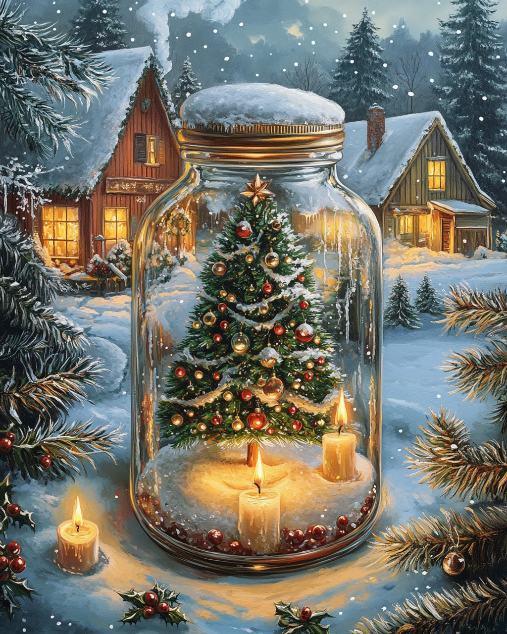 DIY Diamond Painting Kits - Christmas Bottle