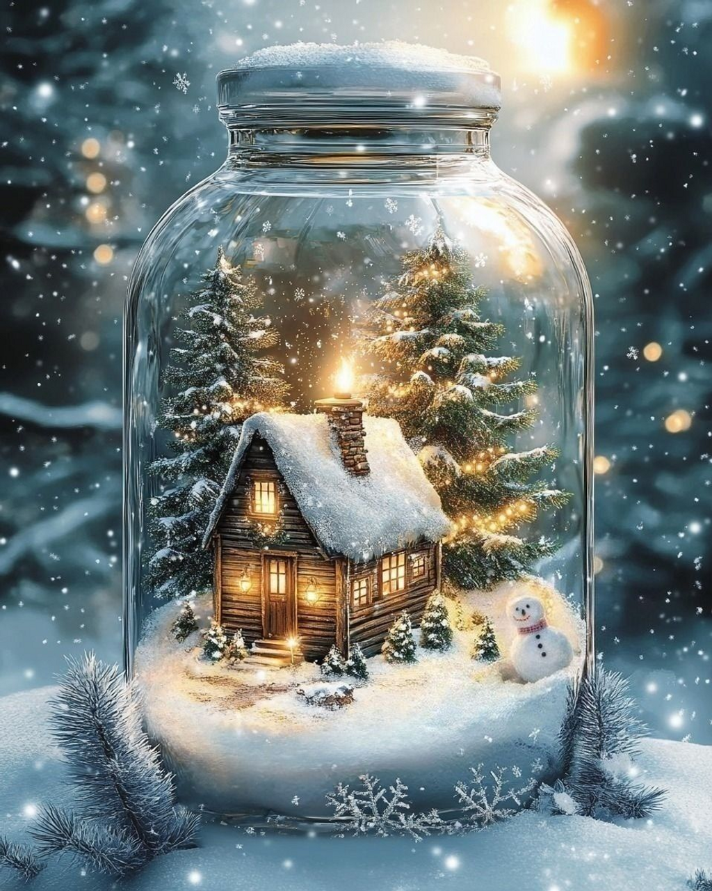 DIY Diamond Painting Kits - Christmas Bottle