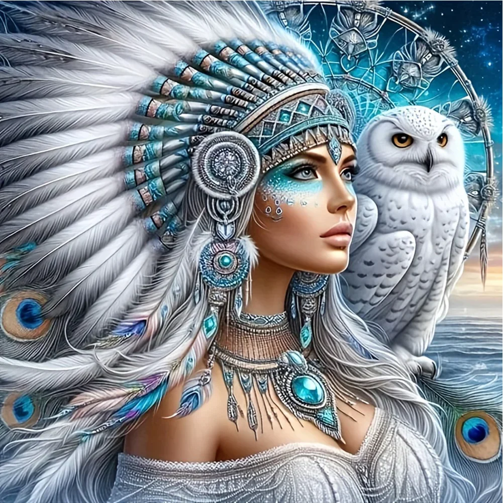 DIY Diamond Painting Kits - Beauty and Owl