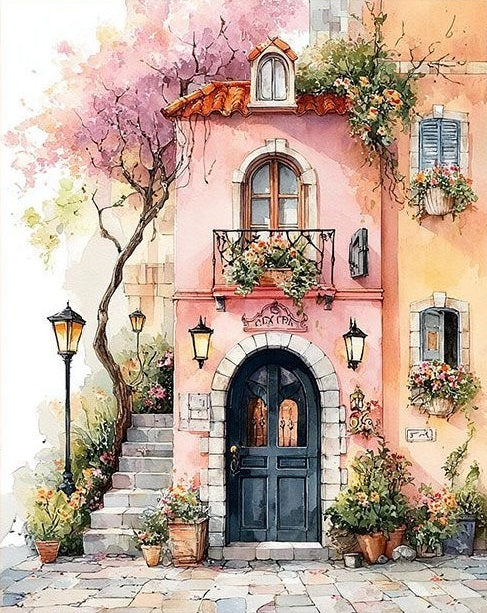 Schilderen Op Nummer - Roze Huis