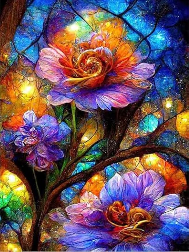 DIY Diamond Painting Kits - Abstract Flower