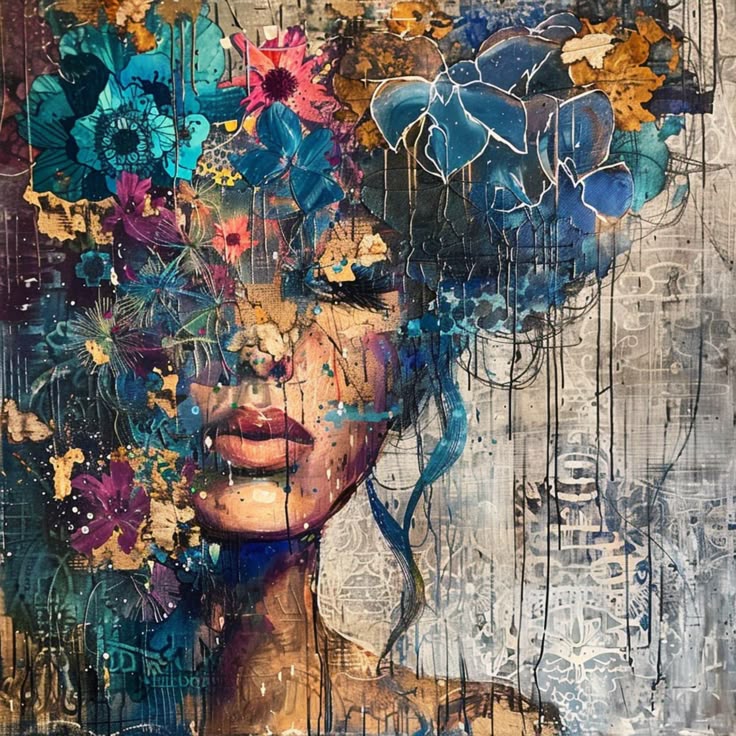 Painting By Numbers Kit - Abstract Flower Woman