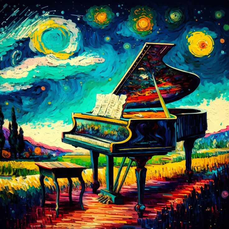 Painting By Numbers Kit - Abstract Piano