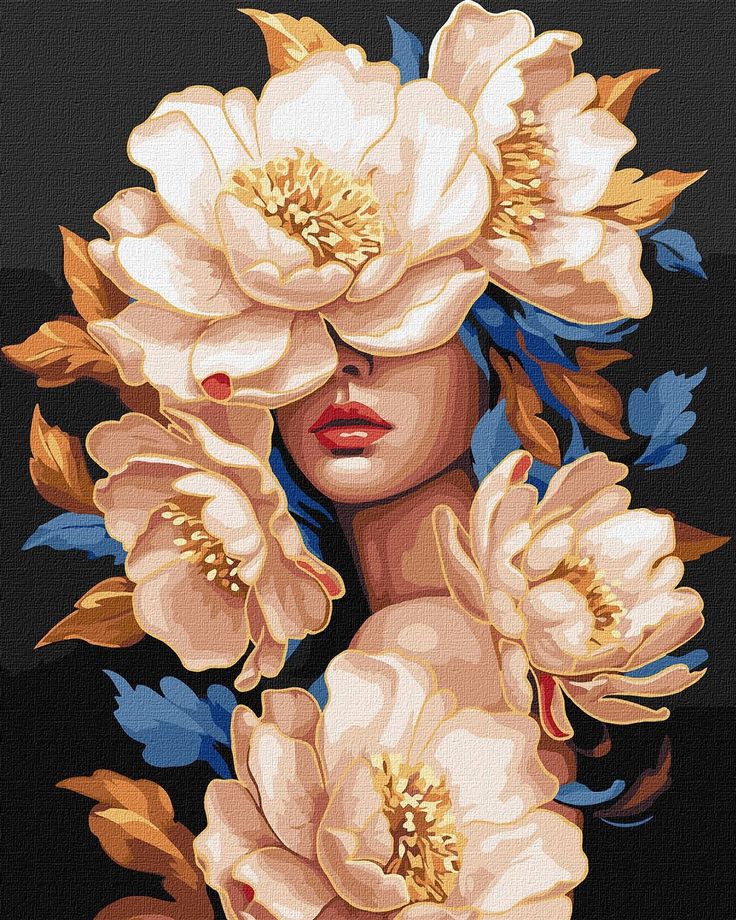 Painting By Numbers Kit - Flower Woman