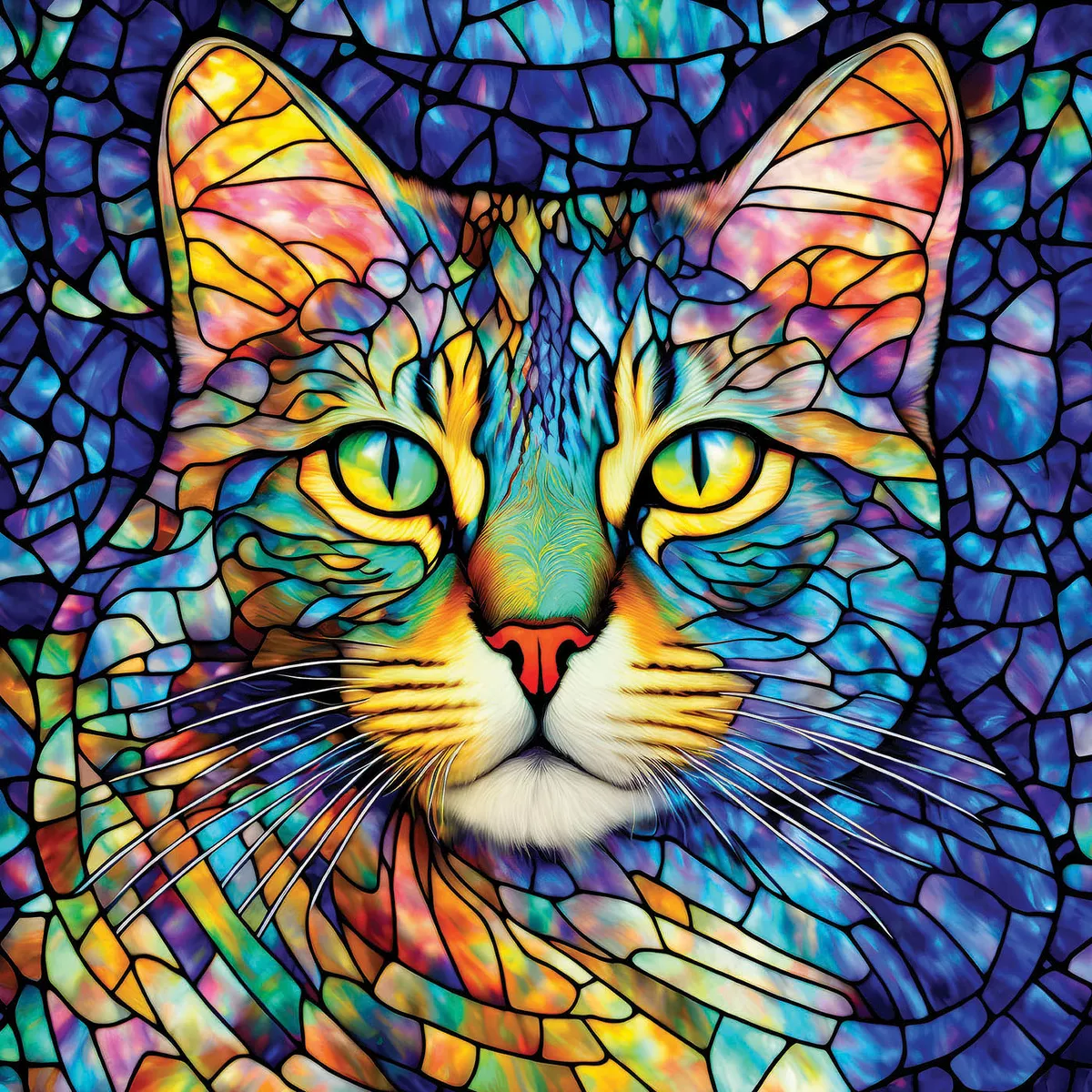 DIY Diamond Painting Kits - Abstract Colorful Cat