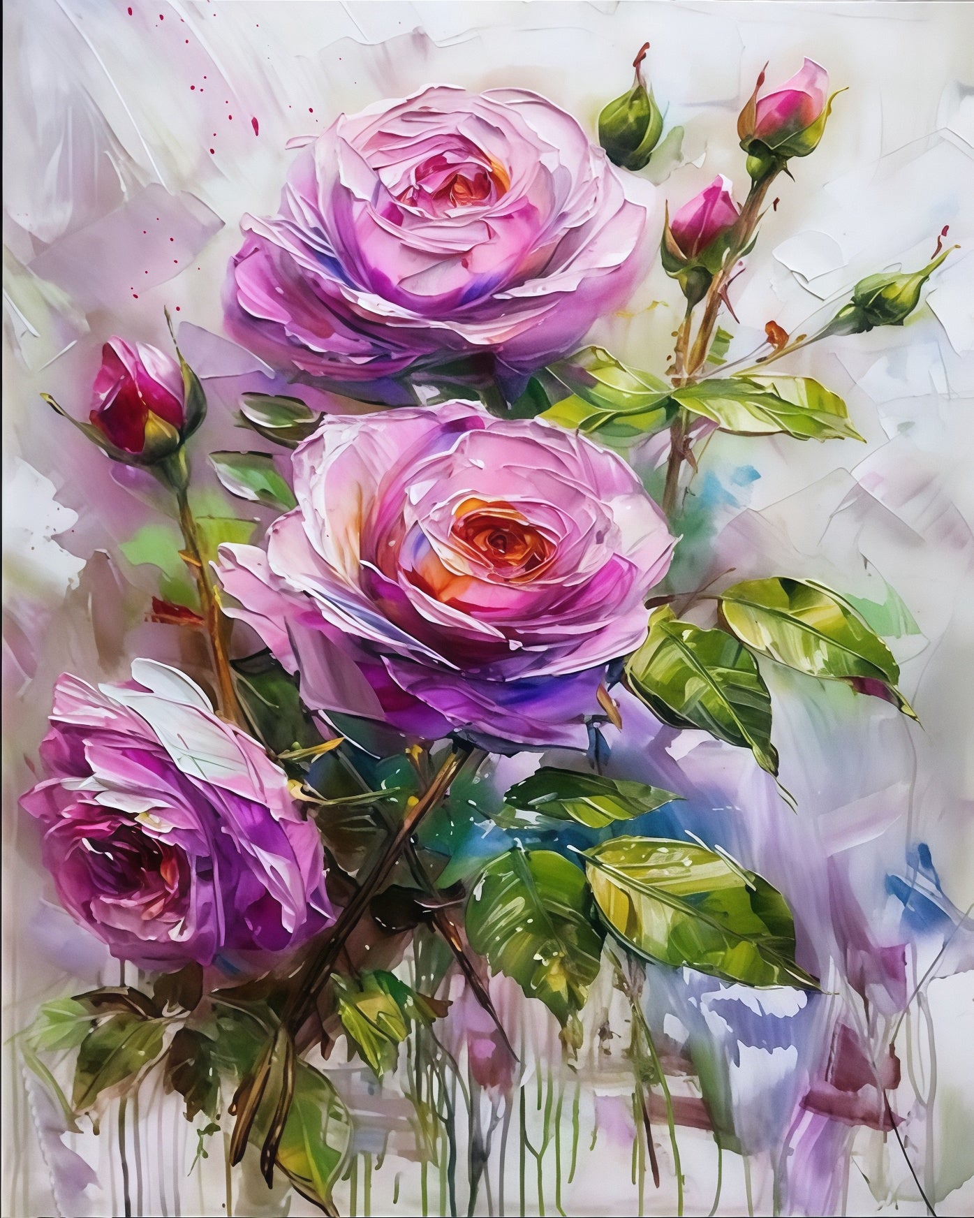 Painting By Numbers Kit - Abstract Rose