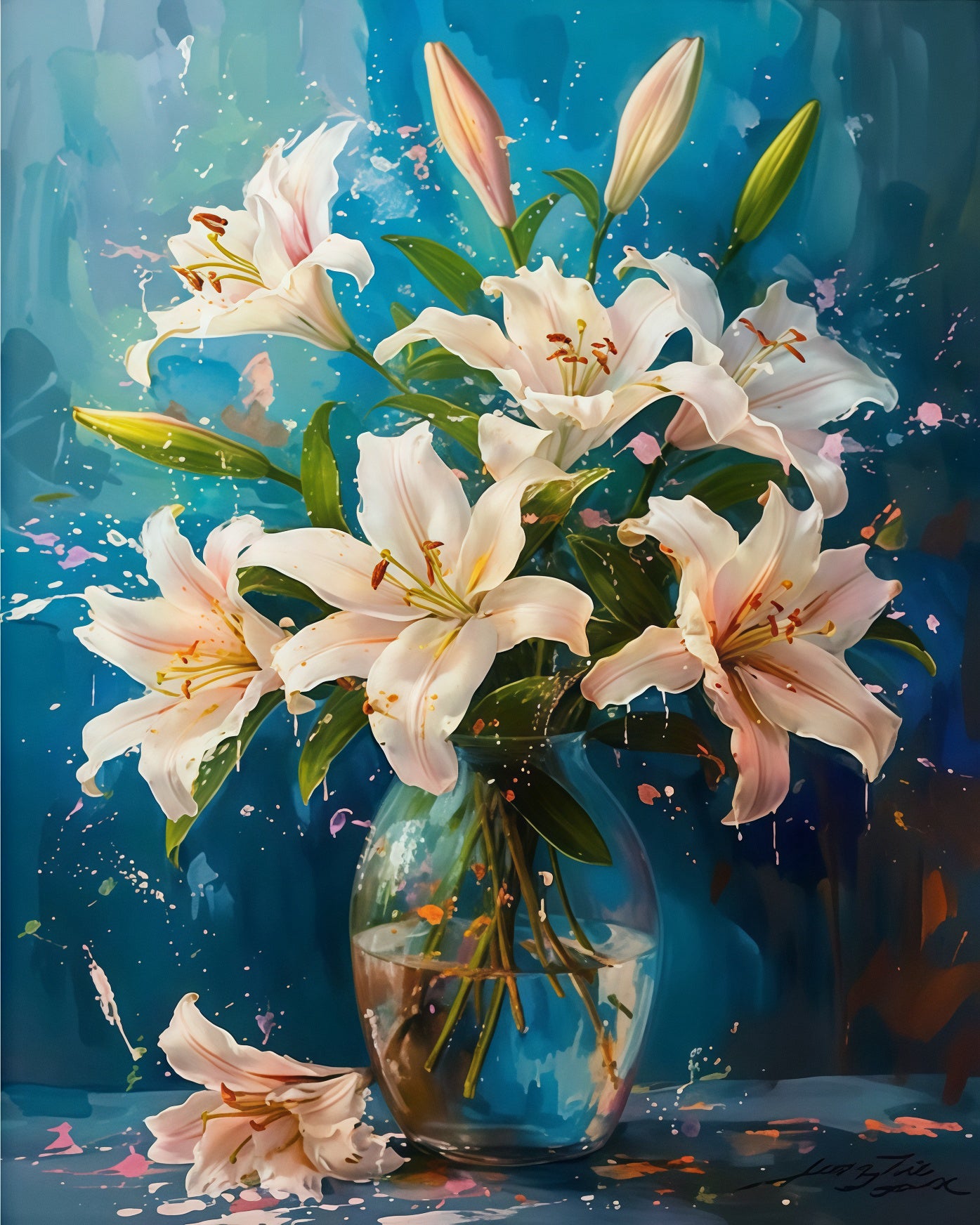 Painting By Numbers Kit - Flowers