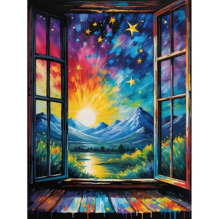 DIY Diamond Painting Kits - Fantasy Window View