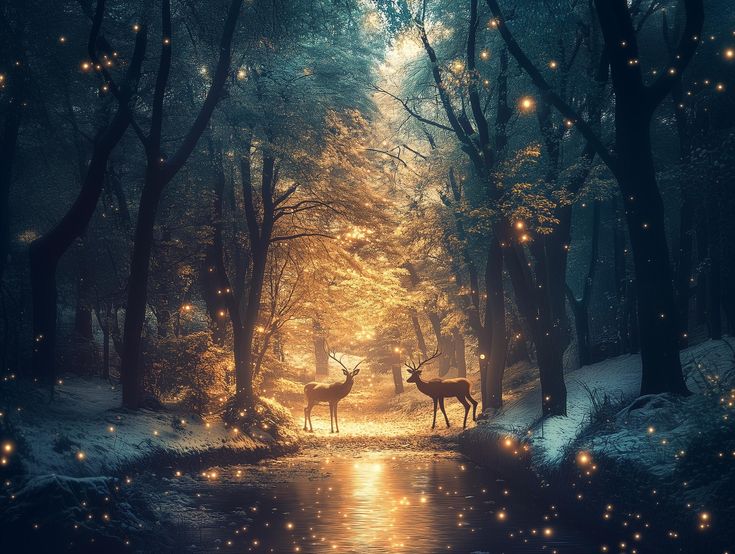 DIY Diamond Painting Kits - Deers In The Forest
