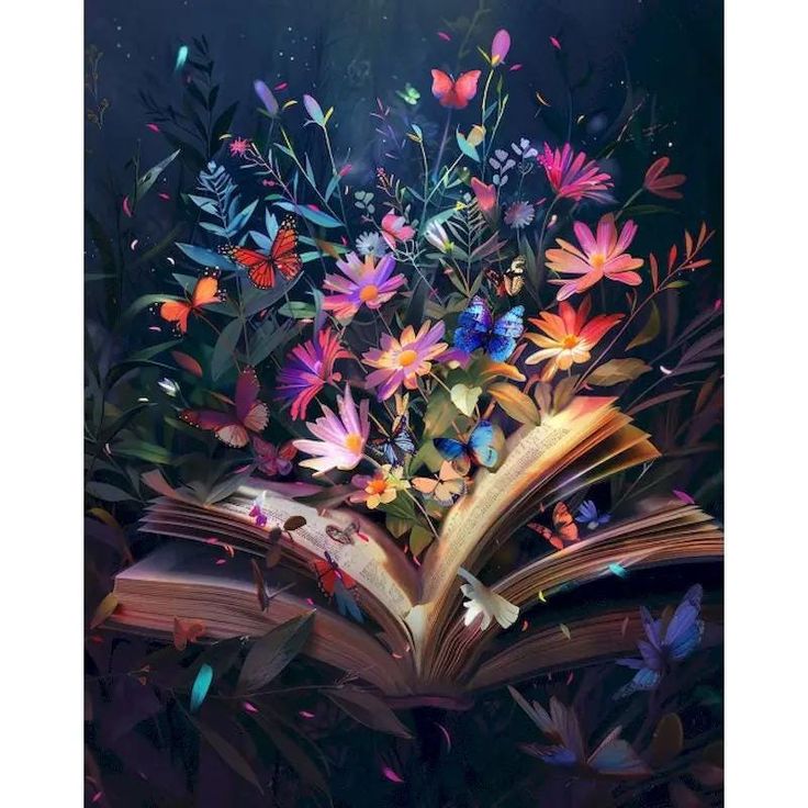 DIY Diamond Painting Kits - Flowers and Books