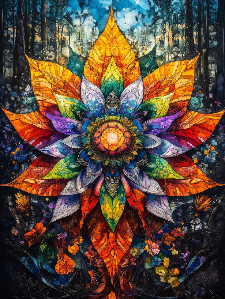 DIY Diamond Painting Kits - Abstract Flower