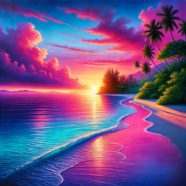 DIY Diamond Painting Kits - Beach Scenery