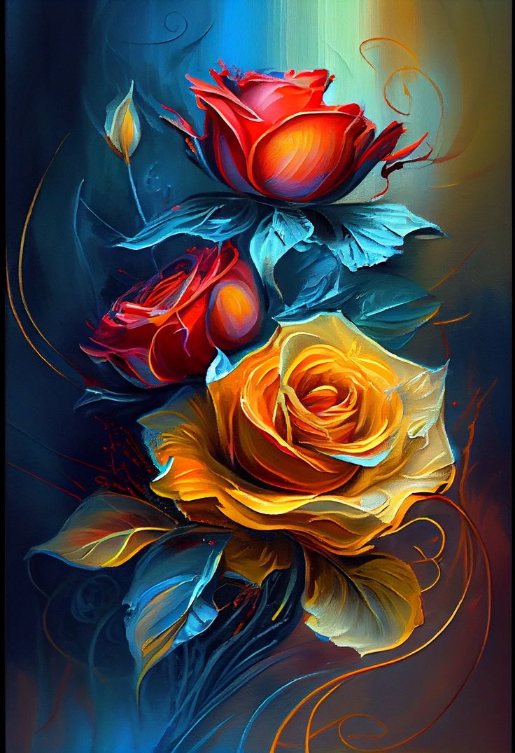 DIY Diamond Painting Kits - Colored Flowers