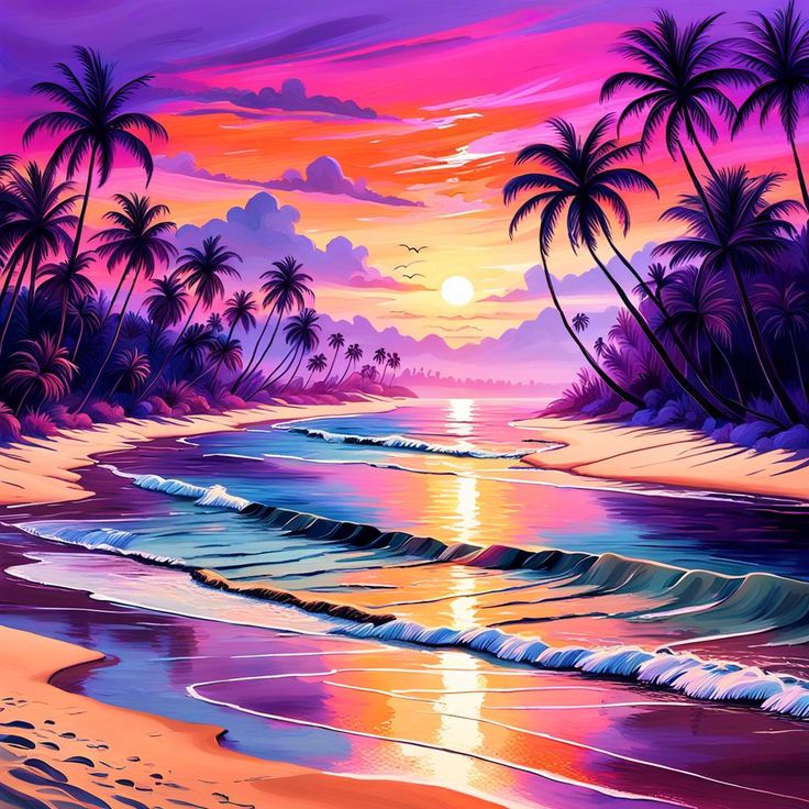 DIY Diamond Painting Kits - Beach Scenery