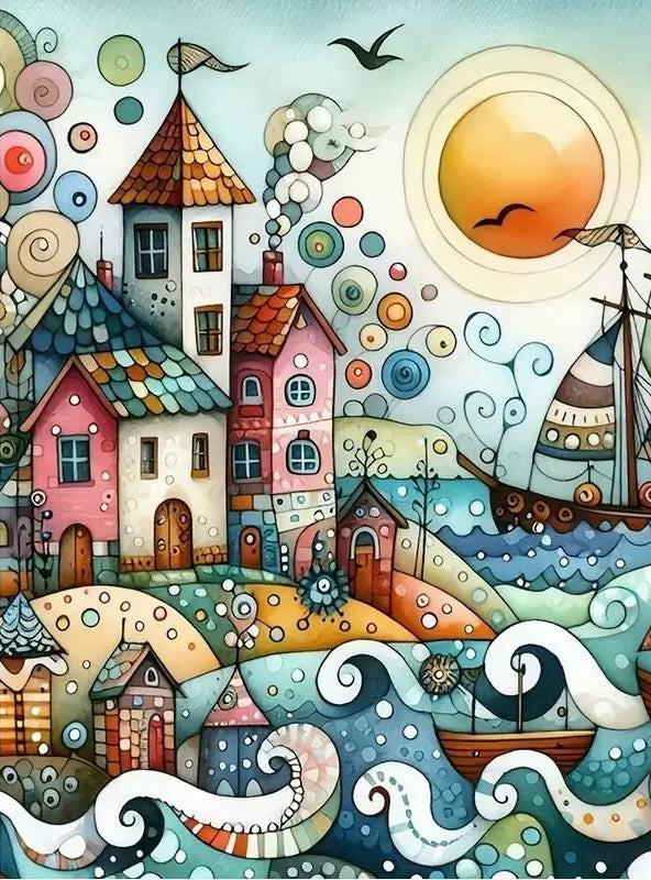 DIY Diamond Painting Kits - Abstract Town