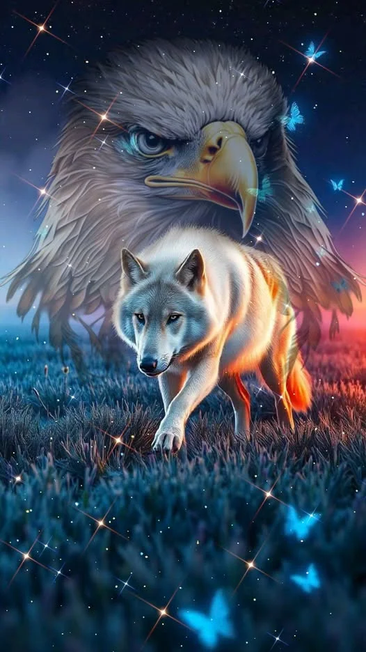 DIY Diamond Painting Kits - Wolf and Eagle