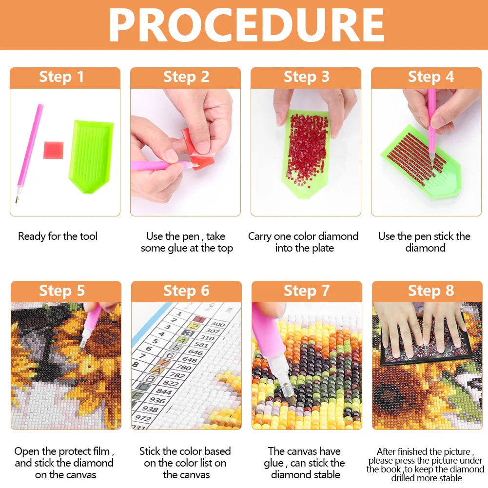 DIY Diamond Painting Kits - Wolf and Eagle