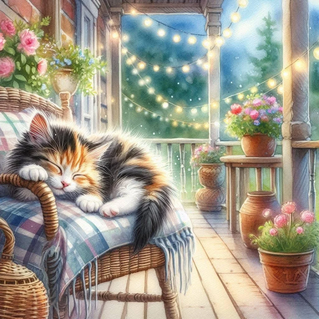 DIY Diamond Painting Kits - Sleeping Cat