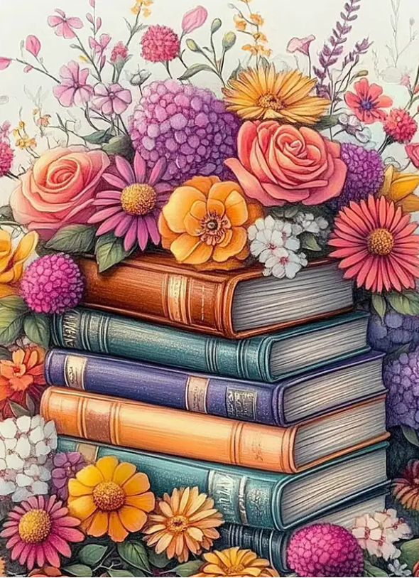 DIY Diamond Painting Kits - Bloemen en Boeken