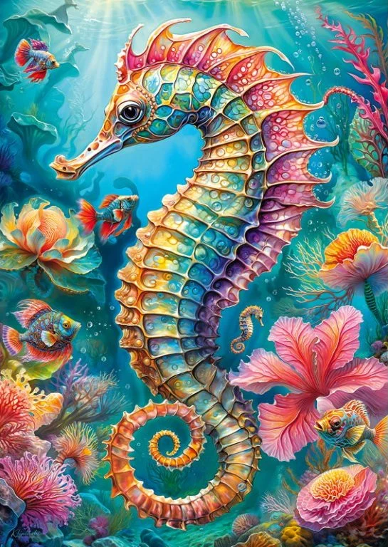 DIY Diamond Painting Kits - Kleurrijke Zeepaardjes
