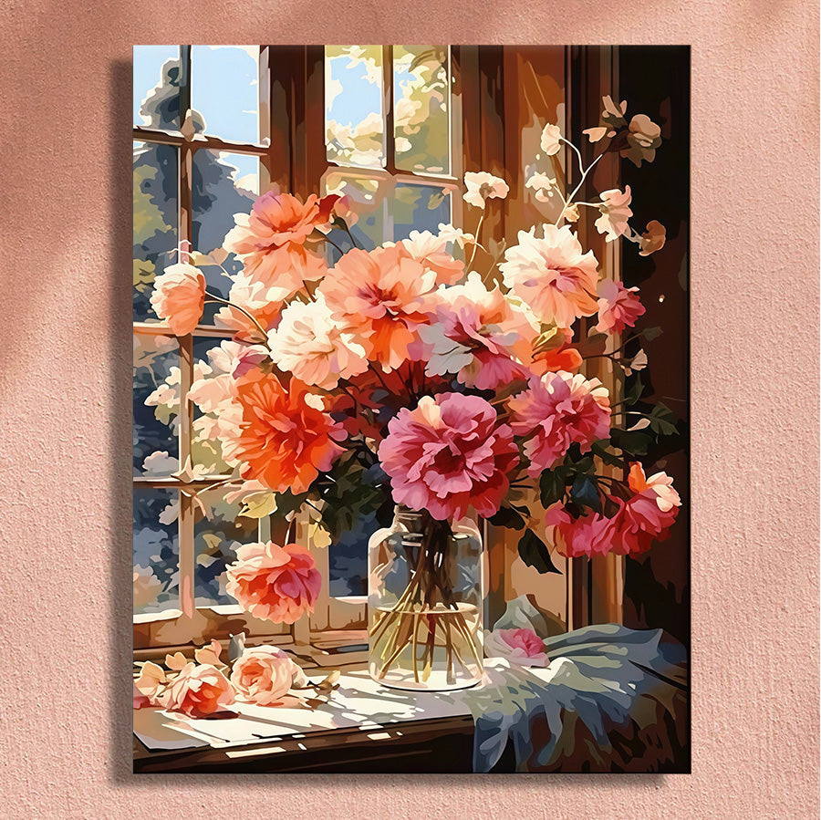 Painting By Numbers Kit - Flowers