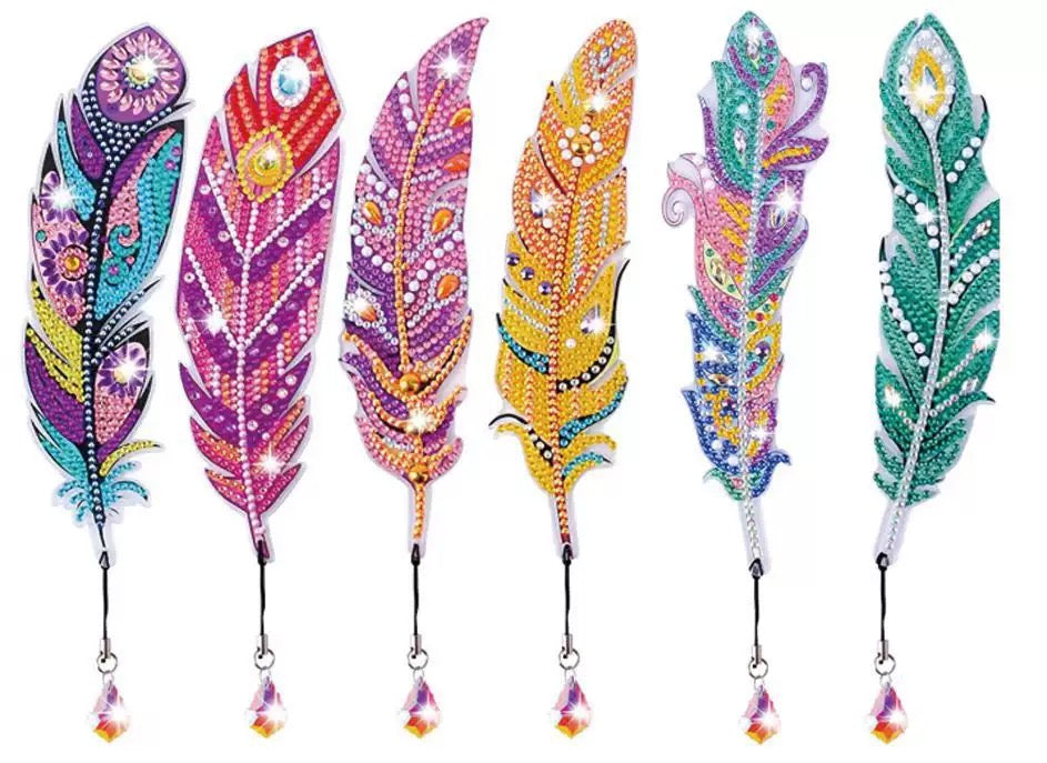 Diamond Painting Art Bookmark-Feathers (6pcs/Set)