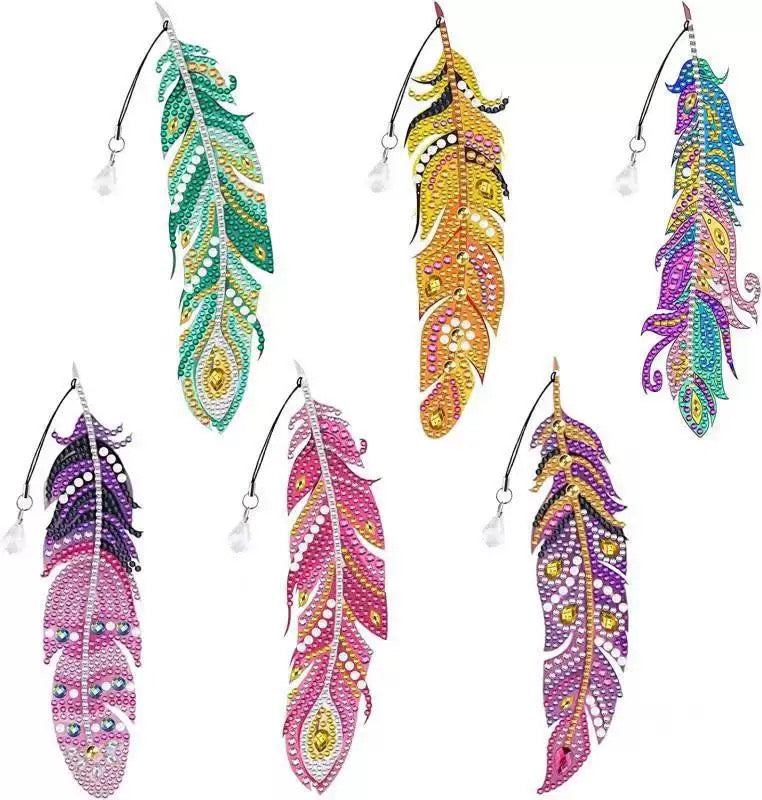 Diamond Painting Art Bookmark-Feathers (6pcs/Set)
