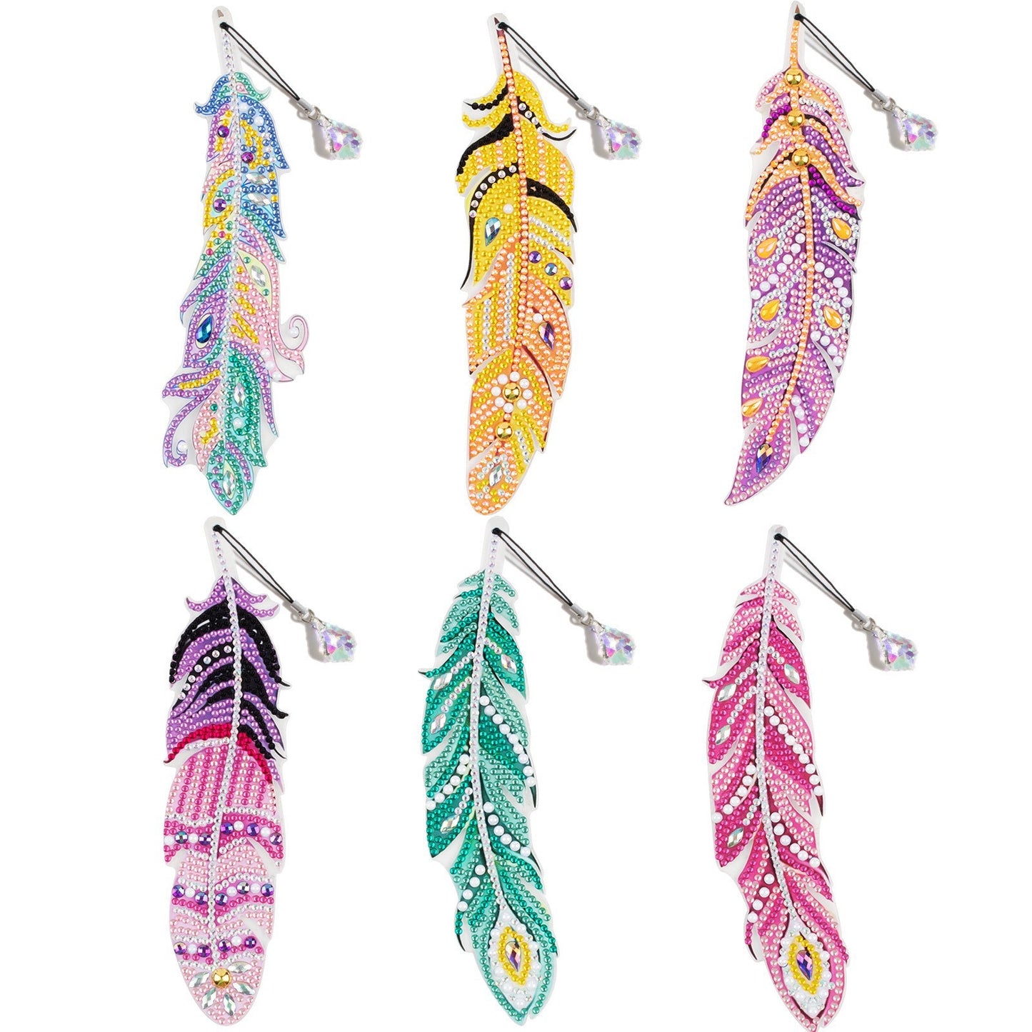 Diamond Painting Art Bookmark-Feathers (6pcs/Set)
