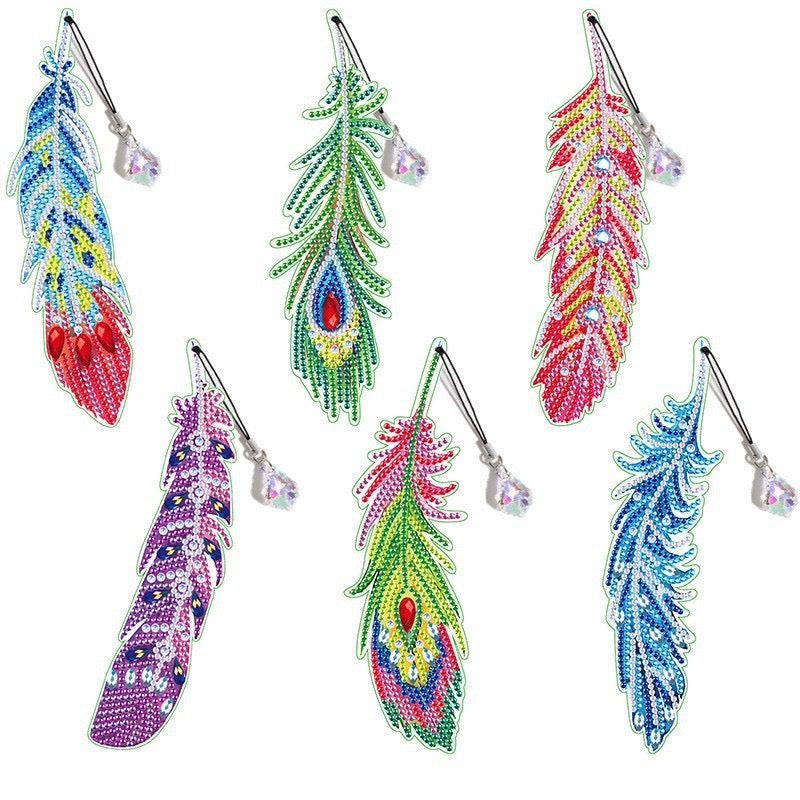 Diamond Painting Art Bookmark-Feathers (6pcs/Set)