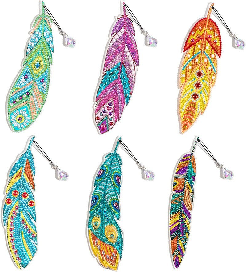 Diamond Painting Art Bookmark-Feathers (6pcs/Set)