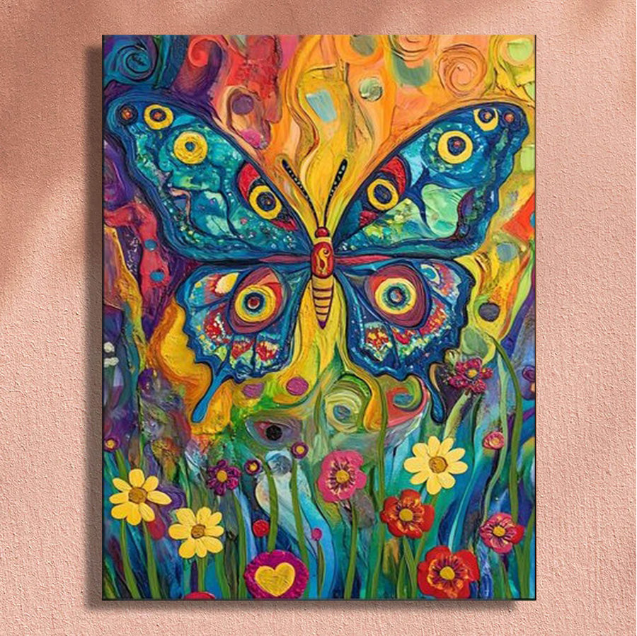 Painting By Numbers Kit - Abstract Colorful Butterfly