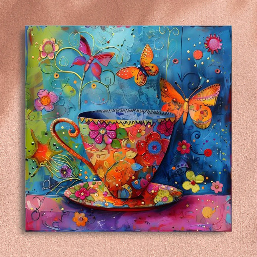 Painting By Numbers Kit - Abstract Coffee Cup