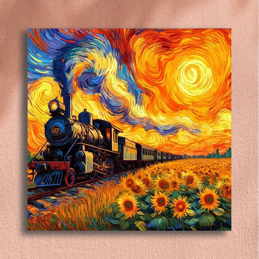 Painting By Numbers Kit - Abstract Train