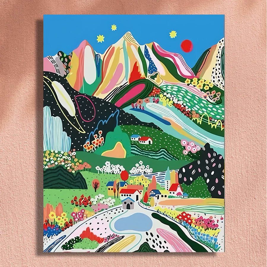 Painting By Numbers Kit - Abstract Landscape