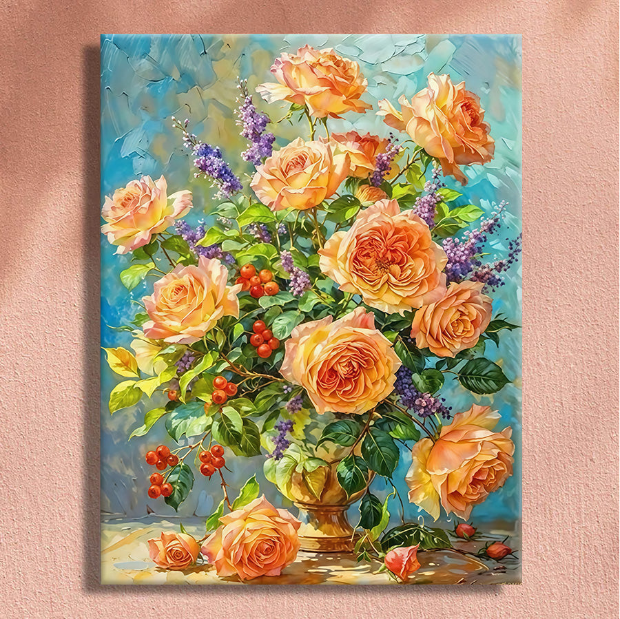 Painting By Numbers Kit - Flowers