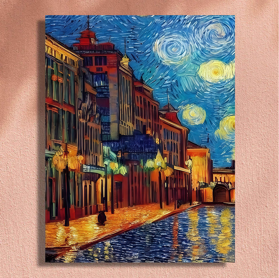 Painting By Numbers Kit - Abstract Street View