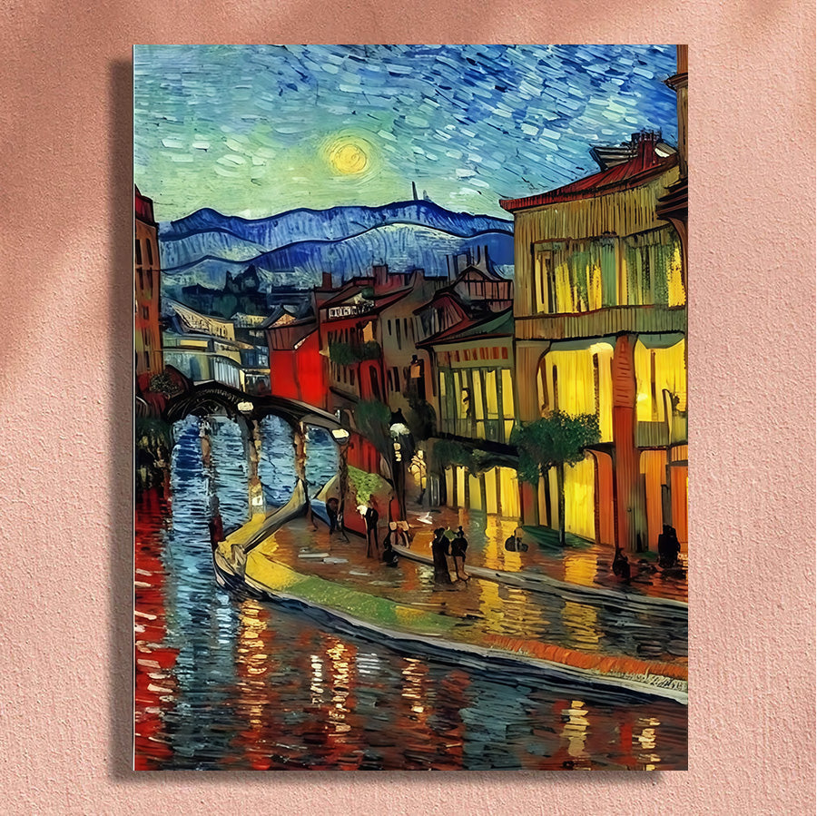 Painting By Numbers Kit - Abstract Street View