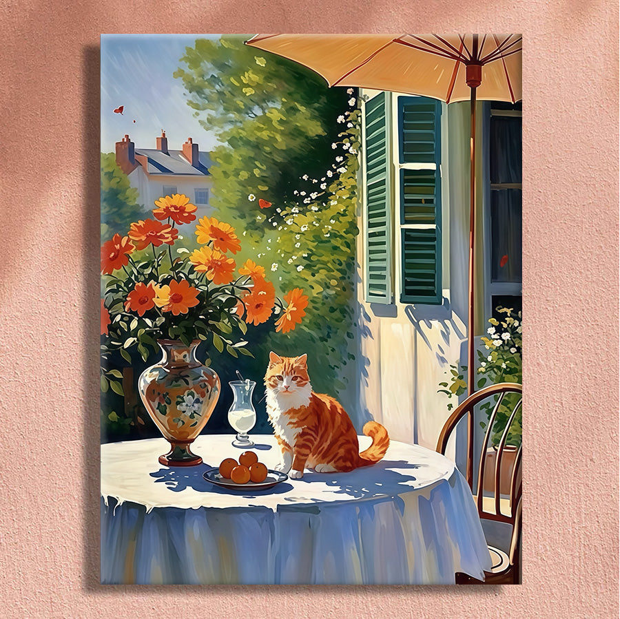 Painting By Numbers Kit - Cat In The Garden