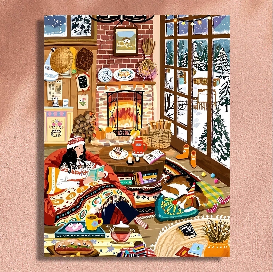 Painting By Numbers Kit - Cozy Room