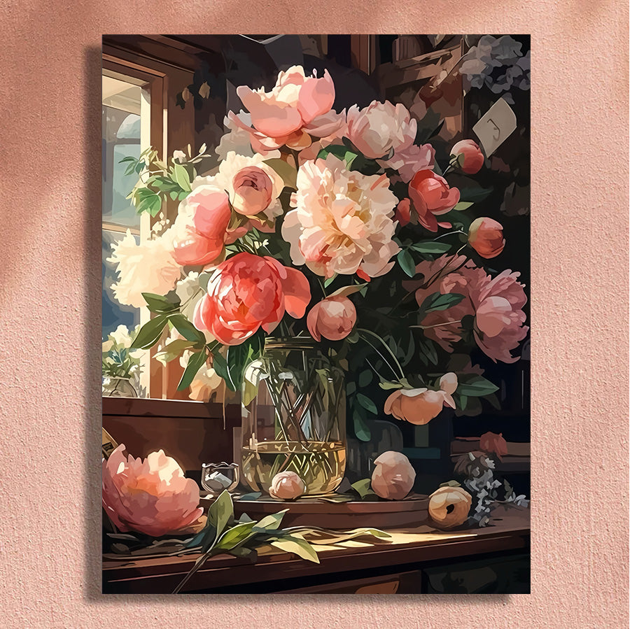 Painting By Numbers Kit - Flowers