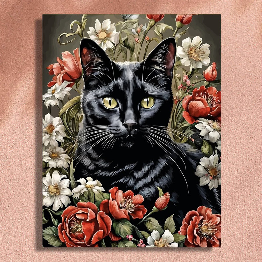 Painting By Numbers Kit - Black Cat
