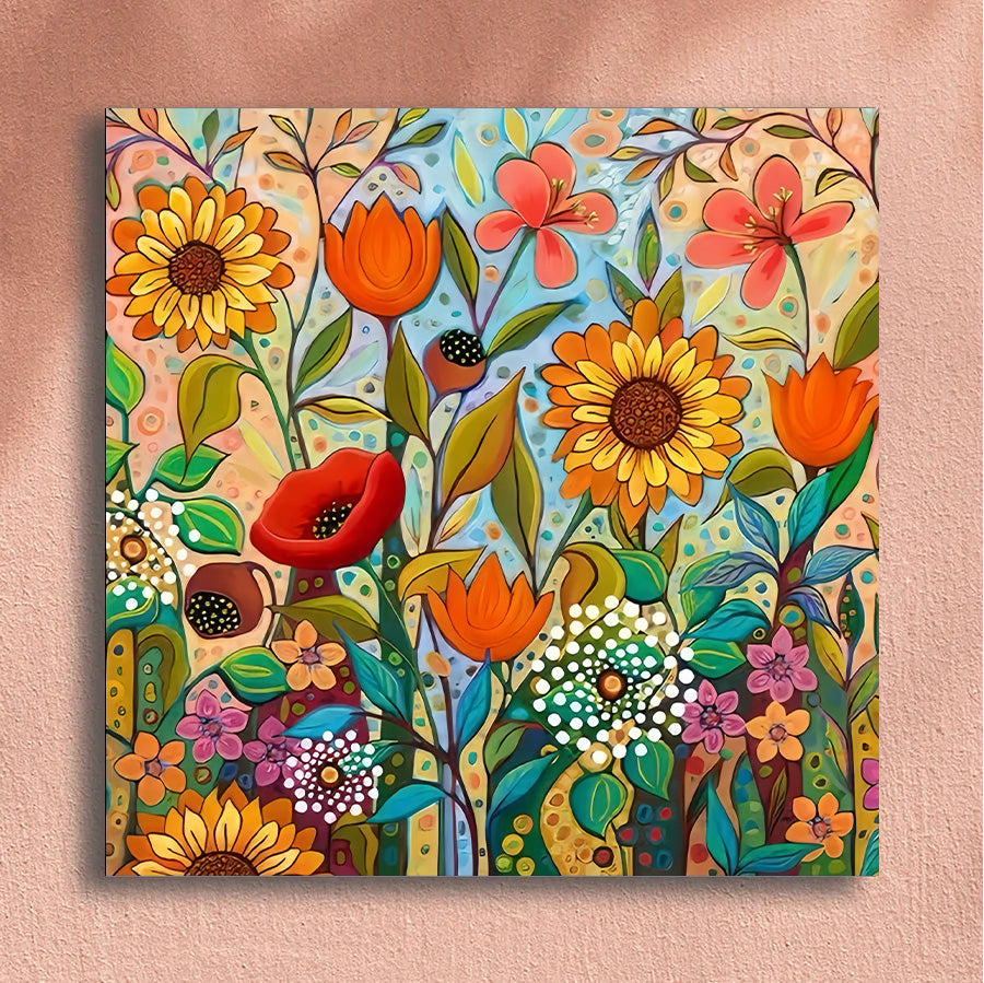 Painting By Numbers Kit - Colorful Flowers