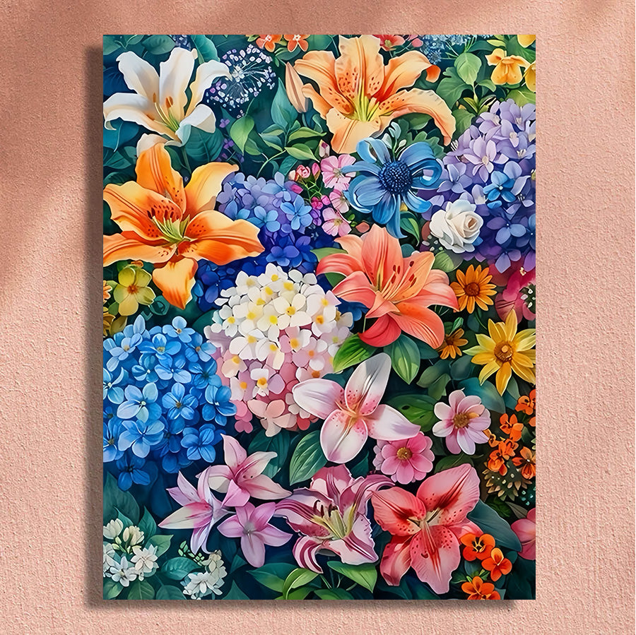 Painting By Numbers Kit - Flowers