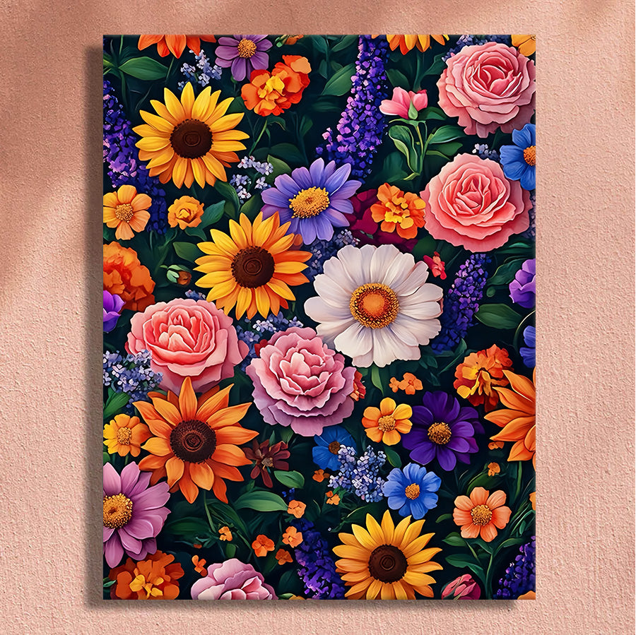 Painting By Numbers Kit - Flowers