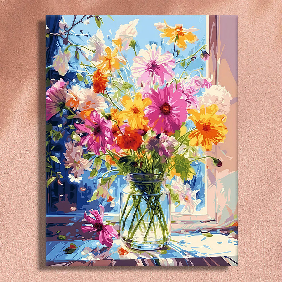 Painting By Numbers Kit - Flowers