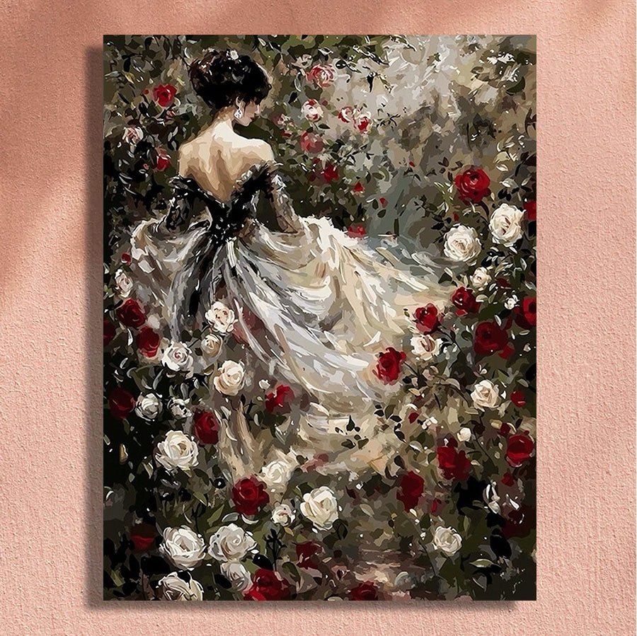 Painting By Numbers Kit - Woman in Flowers