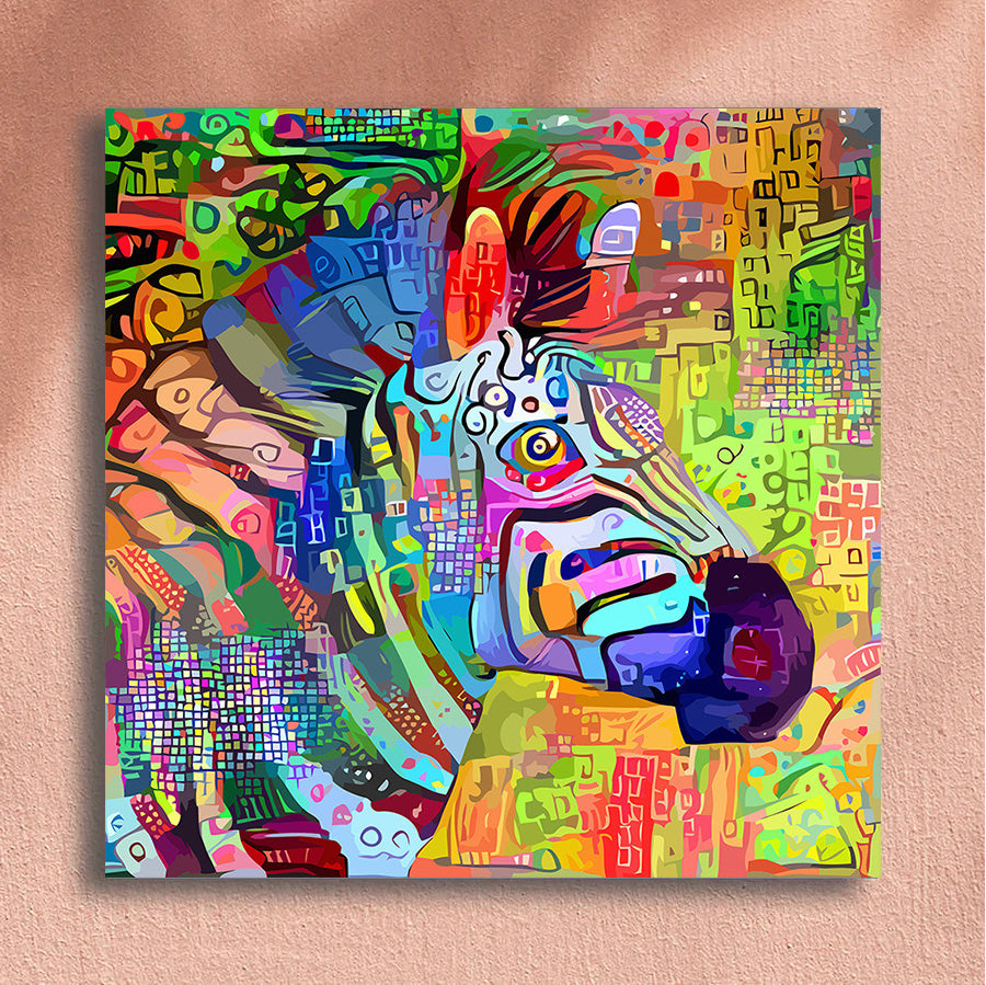 Painting By Numbers Kit - Abstract Zebra