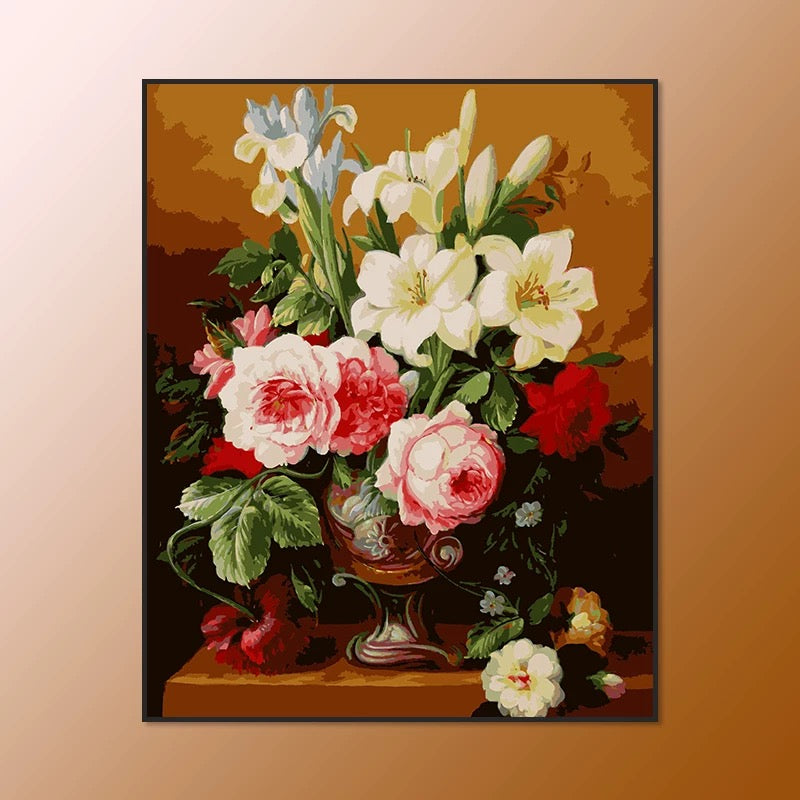 Painting By Numbers Kit - Flowers